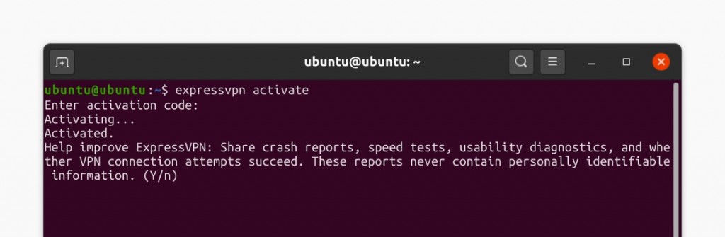 Activating ExpressVPN on Linux