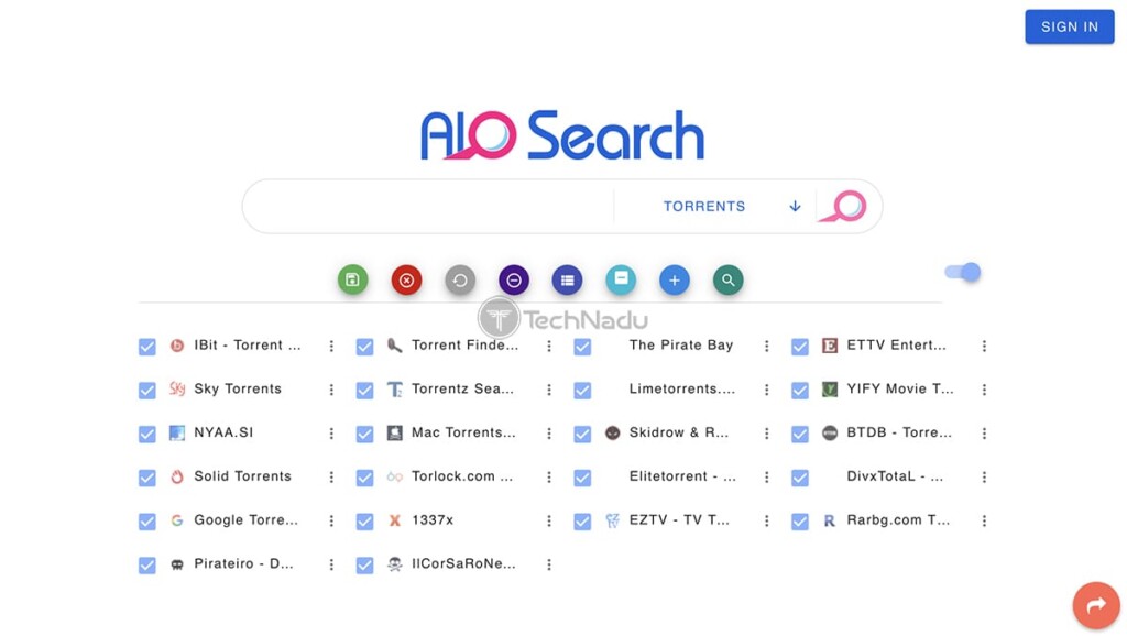 AIO Search Torrent Site Homepage