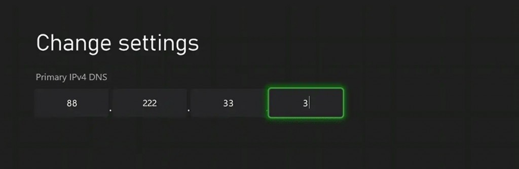 Changing DNS on Xbox