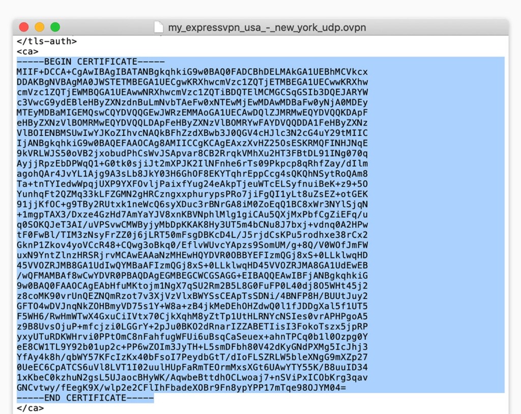 Copying CA Keys from ExpressVPN