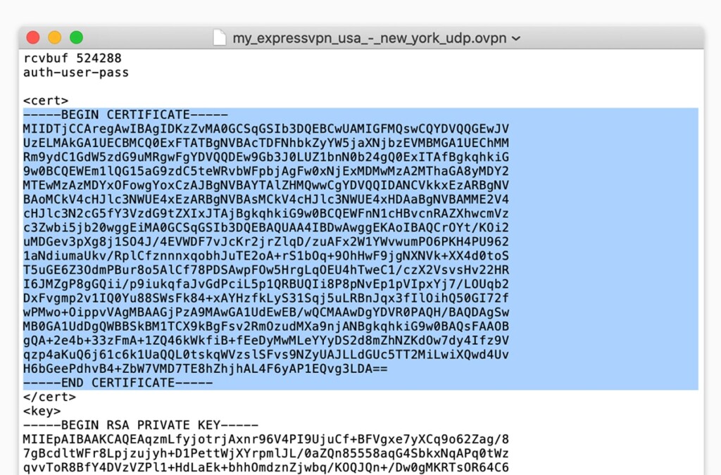 Copying Certificate Keys from ExpressVPN to DD-WRT