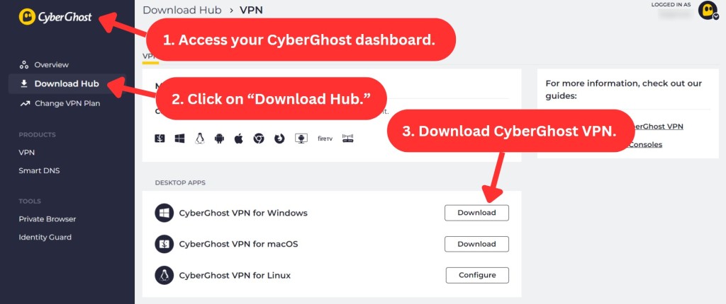 How to download CyberGhost VPN