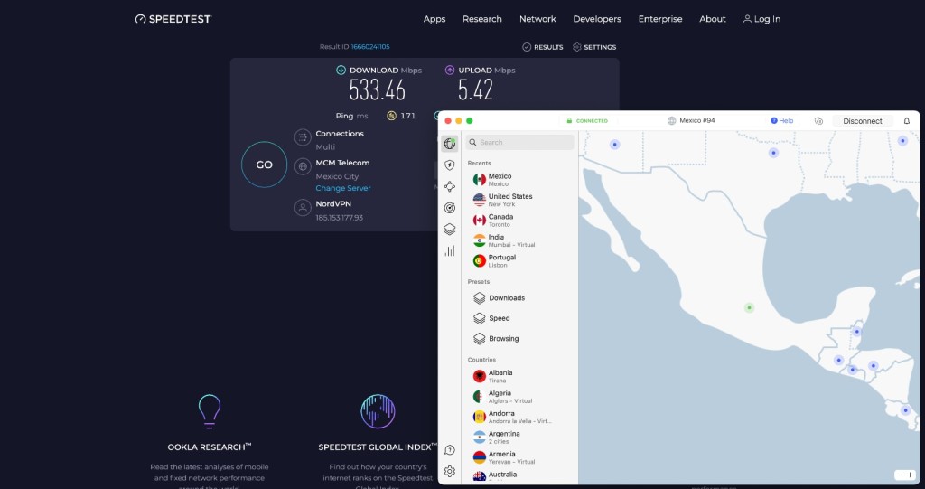 NordVPN Performance Test