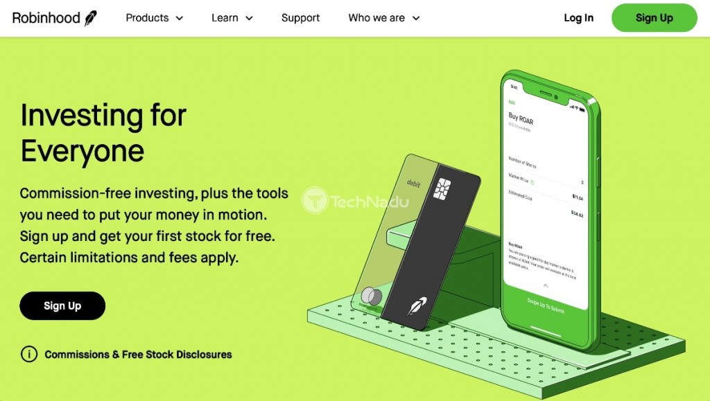 Robinhood Homepage