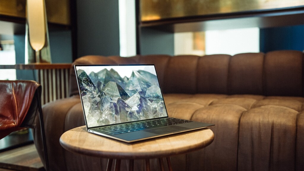 Laptop on a table