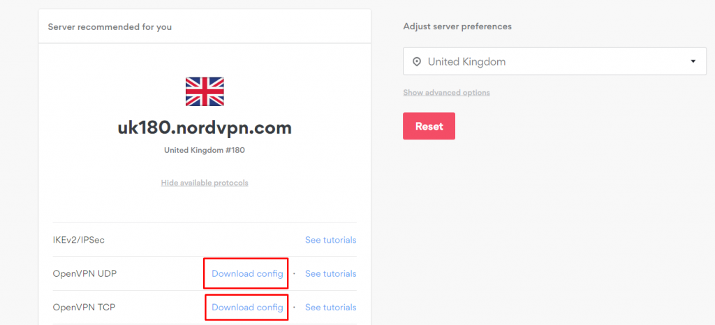 NordVPN server